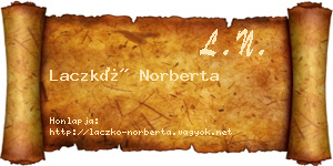 Laczkó Norberta névjegykártya